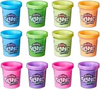 Play-Doh Slime Super Stretch Multipack of 12, Assorted Colors, Kids 3 Years and Up (Amazon Exclusive)