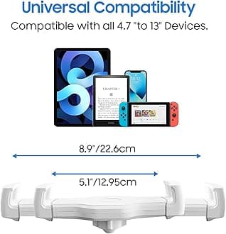 Debtrop Kindle Pillow Stand Holder with Snack Bowl for Reading in Bed, Cozy Tablet Phone iPad Pillow Stand for Lap Compatible with 4.7"-13" Phone, Tablet, iPad, iPhone, Google, Kindle, Samsung(Black)