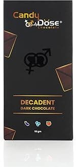 Candy Dose Chocolate Chocolate for Man&women Dark Chocolate For Uplifting Mood (50 Gram) (4pack) Luxurious Flavour Chocolate Ideal For Men & Women, Vegetarian And Gluten-Free Delights