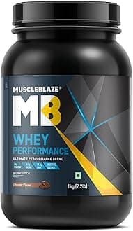 MuscleBlazeWhey Performance, Contains Whey Protein Isolate (Chocolate, 1 kg / 2.2 lb)