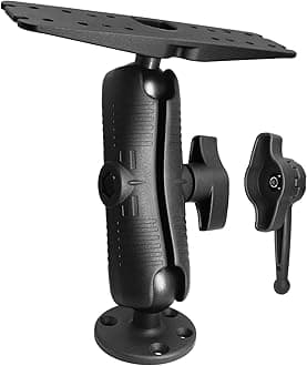 WINDFRD 2.25" Ball Fish Finder Mount, Super Load-Bearing Marine Electronic Mount, Universal Mounting Plate with D Size Ball Adapters, Compatible with Garmin, Lowrance, Humminbird and More