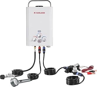 6L 1.58GPM Portable Propane Tankless Water Heater with Pump and 1/2" Twist-On Pipe Strainer