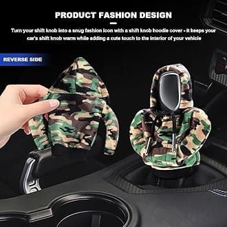 2PCS Universal Gear Shift Hoodie, 4.76Inch Funny Shifter Cover, Car Interior Accessories Stick Protector Decoration for Most Shift Levers