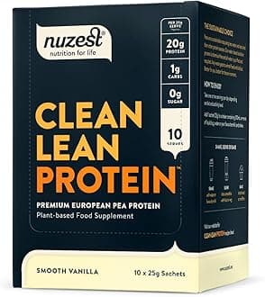 Vegan Protein Powders by Nuzest - Clean Lean Protein - Plant-Based Pea Protein Shake - Low Calorie & Low Carb - Gluten Free - Dairy Free (25g (Pack of 10), Vanilla)