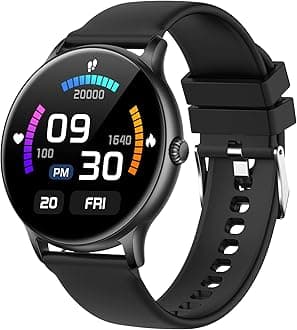 Fire-Boltt Phoenix Smart Watch with Bluetooth Calling 1.3,120+ Sports Modes, 240 * 240 PX High Res with SpO2, Heart Rate Monitoring & IP67 Rating (Black).
