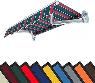 Retractable Patio Awning Replacement Fabric Waterproof Many sizes Shade Sun Shade Awning Cover Outdoor Patio Canopy Sunsetter Deck Awnings Polyester,Frameless ( Color : L X W , Size : (10x8.2ft) 3x2.5