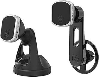 Scosche MM2VP2WDSR-XC0 MagicMount™ Pro Magnetic Car Phone Holder Bundle for Air Vent and Window or Dashboard - Strong Magnetic Mount for iPhone and Android - 360° Adjustable Secure Cell Phone Mounts