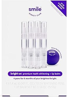 Teeth Whitening Kit with Lip Balm - 4 Pack 1.4ml Gel Pens - Professional Strength Hydrogen Peroxide