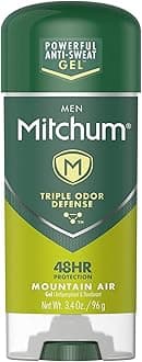 Mitchum Advanced Gel Anti-Perspirant & Deodorant, Mountain Air 3.4 oz (Pack of 3)