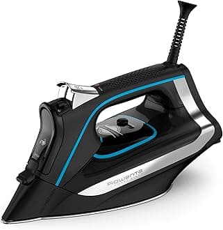 Iron, Smart Temp Stainless Steel Soleplate Steam Iron for Clothes, 380 Microsteam Holes, 1725 Watts Ironing, Auto-Off, Fabric Steamer, Black Clothes Iron, DW3261, Black