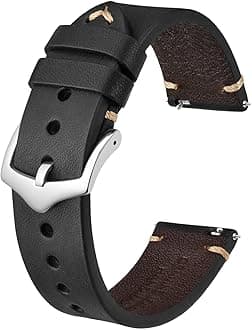Men's Watch Bands, Hand-Stitched Leather Watch Straps, Quick Release, 18mm 19mm 20mm 21mm 22mm