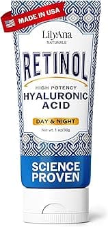 LilyAna Naturals Anti Aging Retinol Face Cream for Women – Wrinkle & Neck Cream for Firming, Retinol Moisturizer for Face with Hyaluronic Acid, Hydrating Night Cream for Fine Lines, Collagen Boost