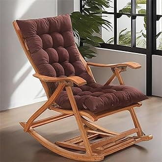 Kuber Industries Microfibre Solid Long Quilted Chair Cushion/Pad | Chair Back Rest Pillow | Size 45 X 91 CM | Pack of 6 | Brown