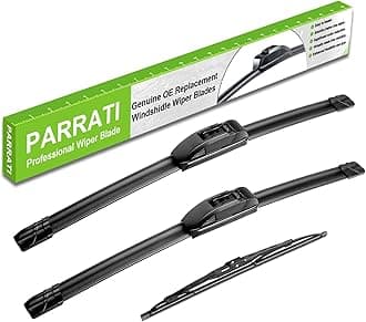 PARRATI® Windshield Wipers for Dodge Grand Caravan 1996-2007,28"+28" Front and 16" Rear,OEM Replacement Wiper Blades,Quiet & Streak-Free(Set of 3)