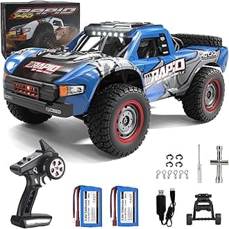 Yidedraw RC Cars 1:14 RC Truck 30 MPH 4WD Remote Control Car All Terrain Trophy Car for Adults Boys Toys Fast Off-Road RC Buggy Big Short Course Monster Truck with 2 Batteries (RTR)