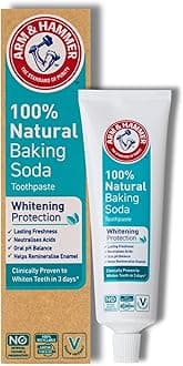100% Natural Whitening Protection Toothpaste, Baking Soda Teeth Whitening Toothpaste for Superior Stain Removal, 75 ml Tube