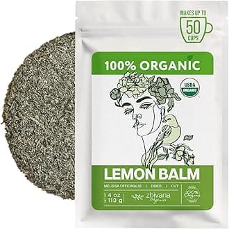 Organic Lemon Balm Tea Loose Leaf (4oz.) - Lemon Balm Leaves - Loose Leaf Melissa Tea - Te de Tolonjil - Natural Support for Stress Response, Sleep, Digestion