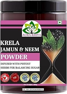 Neem Karela Jamun Powder for Sugar Management | Karela Jamun Powder (300 gm, Pack of 1)