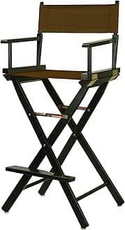 Casual Home Black Frame/Brown Canvas 30" Bar Height Directors-Chairs