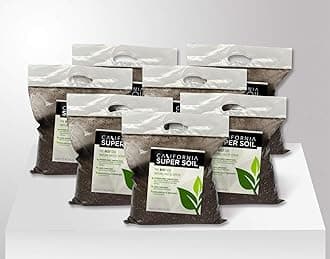 California Super Soil Premium 100% Organic Super Soil Kit, 18+ Nutrient Blend - Living Soil Technology - Potting and Garden Soil for Indoor Grow Kit - Includes (7X) 6 Lbs Bag of CaliSuperSoil