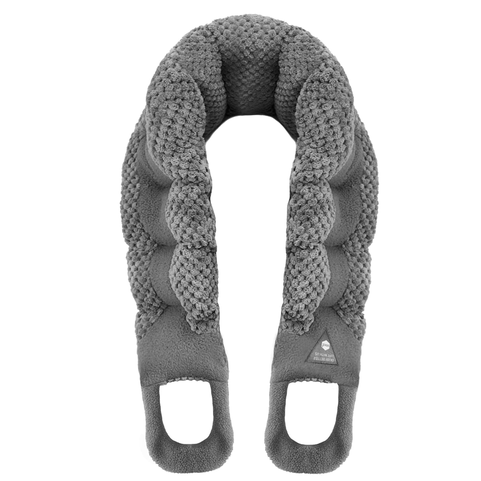 UNCN Long Heating pad for Neck and Shoulders Back 33 * 5.9" microwavable Large Moist Heat Pack Warm hot Compress Neck wrap Weighted Bag Massage Reusable Herbal Nature Calming Portable Grey