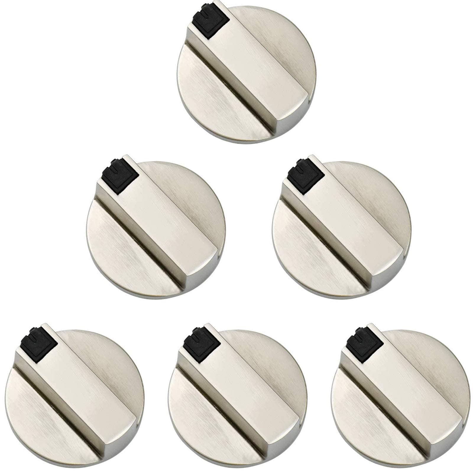 6 Pcs 6mm Cooker Hob Knobs Gas Stove Knobs Universal Cooker Oven Hob Control Switch Control Knobs Oven Switch Cooking Surface Control Knobs