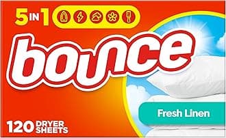 Bounce Fabric Softener Sheets, Fresh Linen Scent, 120 Count