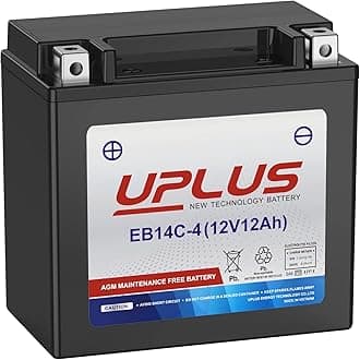UPLUS Motorcycle Battery YTX14-BS High Performance,LEOCH 12V 12Ah 200CCA ATV Battery Powersports Batteries Maintenance Free - Sealed AGM for Yamaha Honda Suzuki Kawasaki