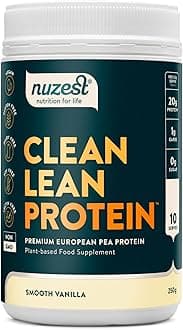 Nuzest - Vegan Pea Protein Powder - Clean Lean Protein Smooth Vanilla - Plant-Based Low Calorie & Low Carb - Gluten Free - Dairy Free - 250g (10 Serving)