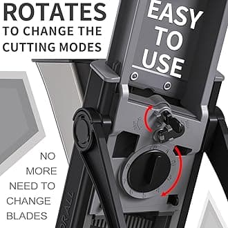 ONCE FOR ALL Safe Mandoline Slicer For Kitchen, Biger Size, Adjustable Vegetable Chopper Food Slicer Potato French Fry Cutter with Peeler, Detachable, Kitchen Chopping Artifact (Black)