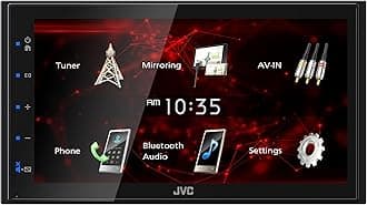 JVC KW-M180BT Bluetooth Car Stereo Receiver with USB Port 6.75" Touchscreen Display - AM/FM Radio - MP3 Player Double DIN 13-Band EQ