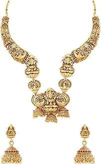 Yellow Chimes Jewellery Set for Women and Girls, Gold