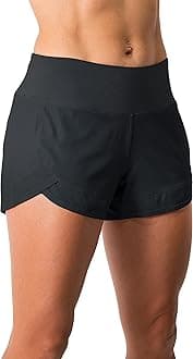Tough Mode Womens 3' Lightweight Running WOD Volleyball Shorts Workout Mesh Liner Zip Pocket