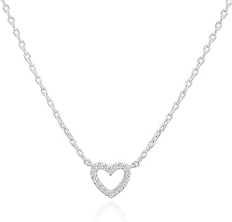 PAVOI14K Gold Plated Cubic Zirconia Heart Necklace | Layered Necklaces | Gold Necklaces for Women | 18" Length with a 2" Extension