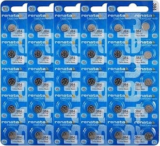 Renata 384 SR41SW Batteries - 1.55V Silver Oxide 384 Watch Battery (50 Count)