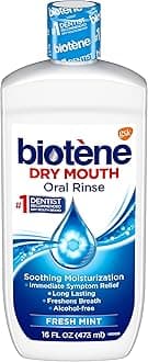 biotène Oral Rinse Mouthwash for Dry Mouth, Breath Freshener and Dry Mouth Treatment, Fresh Mint - 16 fl oz