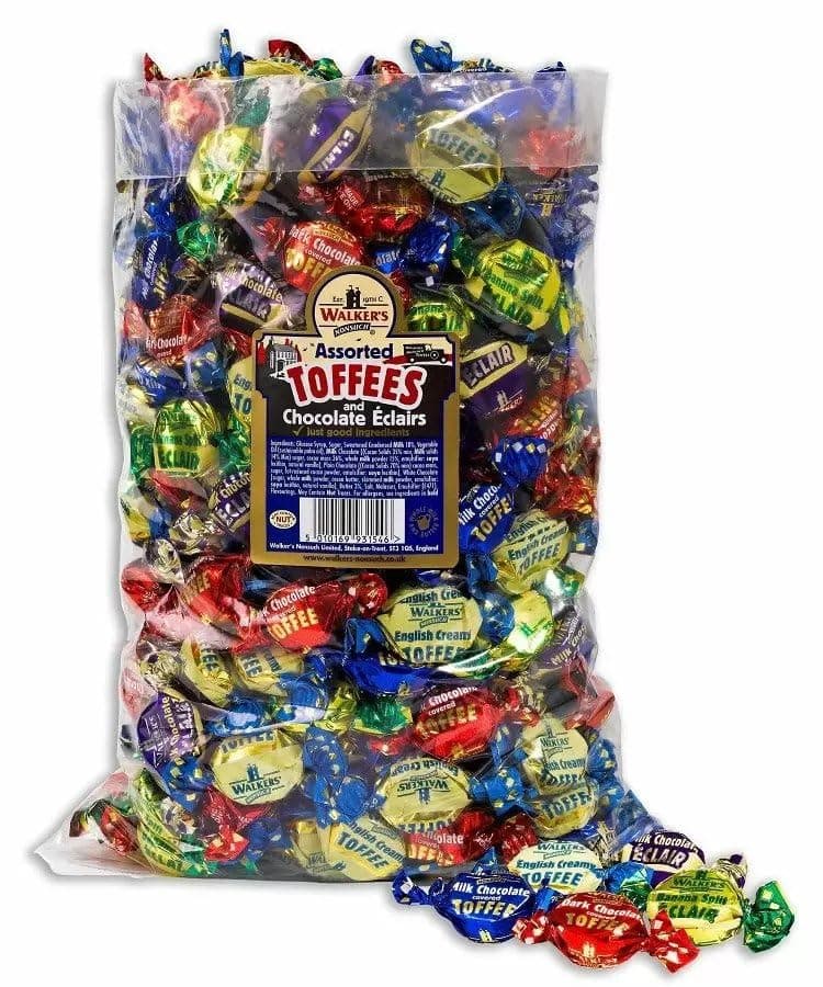 Walker's Nonsuch Assorted Toffees & Eclairs Sweets 1Kg
