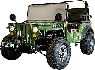 125CC Willys GO Kart | Venom | 125CC COOLSTER GO-Kart for Children, Young Adults (Army Green)