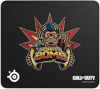 SteelSeries QcK ゲーミングマウスパッド — Call of Duty® Monkey Bomb Edition — 限定 — ゲーム内無料アイテム — ノンスリップラバーベース — ピークトラッキングと安定性 — ゲームセンサー用に最適化