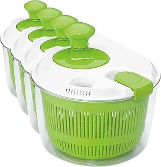 Cuisinart Salad Spinner- Wash, Spin & Dry Salad Greens, Fruits & Vegetables, 3qt, CTG-00-SSAS (Pack of 4)
