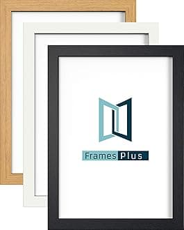 Photo Picture Frames Black White Oak Colour, Modern Range, Various Sizes A1 A2 A3 A4, White, 6"x6" (15.2 x 15.2cm)