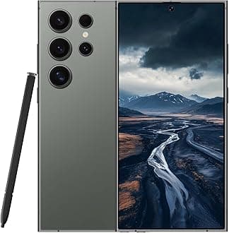 C24 Ultra Unlocked Cell Phones Smartphone Android 13 Phones 8+256GB/6.8" HD Screen/Dual SIM/108MP+48MP Camera/6800 mAh/Built-in Pen (Green)