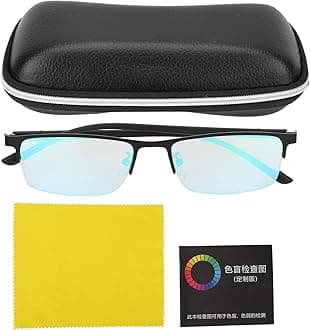HERCHR Color Blindness Glasses, Colorblind Glasses Color Weakness Glasses Colorblind Correcting Glasses Flexible Color Deficient Glasses with Glasses Case for Men Women Outdoor Indoor
