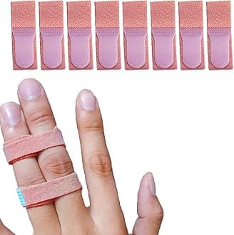 Mcvcoyh Finger Splints Wraps for Trigger, Mallet Finger Brace, Finger Knuckle Immobilization/Broken Toe Wraps - 8 Pack