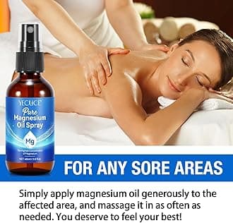 NIKITA.VIVI Magnesium Body Oil Spray 60ML, Pure & Natural Magnesium Oil Spray, Skin Hydration & Relaxation, Topical Magnesiums Oils Sprays for Feet Magnesiums Sprays