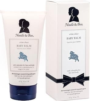Noodle & Boo Baby Balm for Face and Body, Hypoallergenic and Natural Baby Skin Care with Organic Calendula for Sensitive Skin, Pediatrician and Dermatologist-Tested, 4.5 Oz