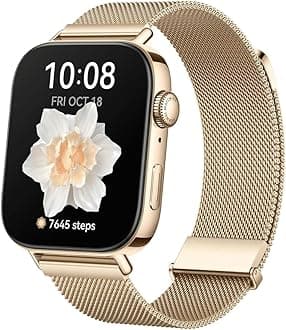 HUAWEI WATCH FIT 3 Smartwatch for men women, iOS & Android, Up to 10 Days Battery Life, Bluetooth Calls, GPS Smartwatch, Aluminum Case, AMOLED Display, Health&Fitness Tracker, Gold