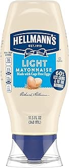 Hellmann's Light Mayonnaise Squeeze Mayo For a Creamy Sandwich Spread or Condiment Sandwich Spread 11.5 oz
