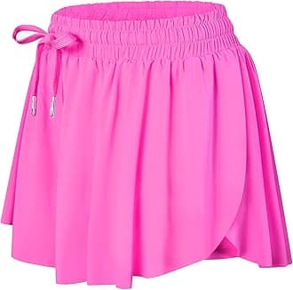 Flowy Shorts for Women Butterfly Shorts 2 in 1 Athletic Workout Gym Biker Running Shorts with Pockets