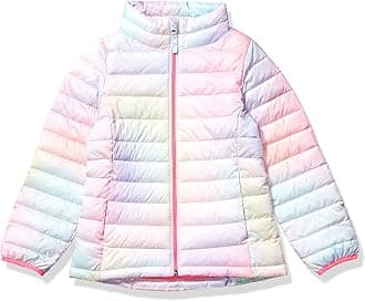 Amazon Essentials Girl's Lightweight Water-Resistant Packable Mock Puffer Jacket